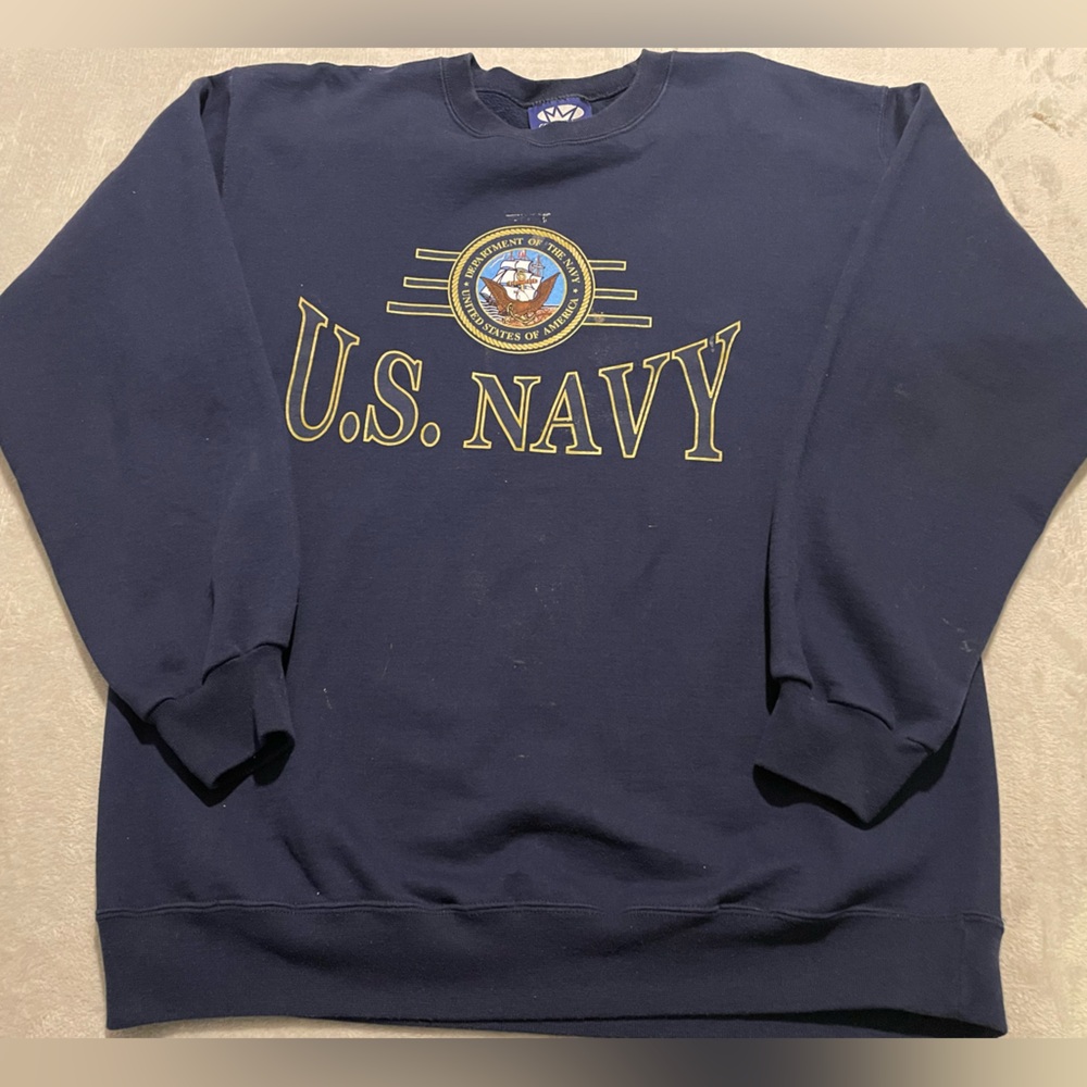 United States Navy Crewneck Sweatshirt Mens Medium